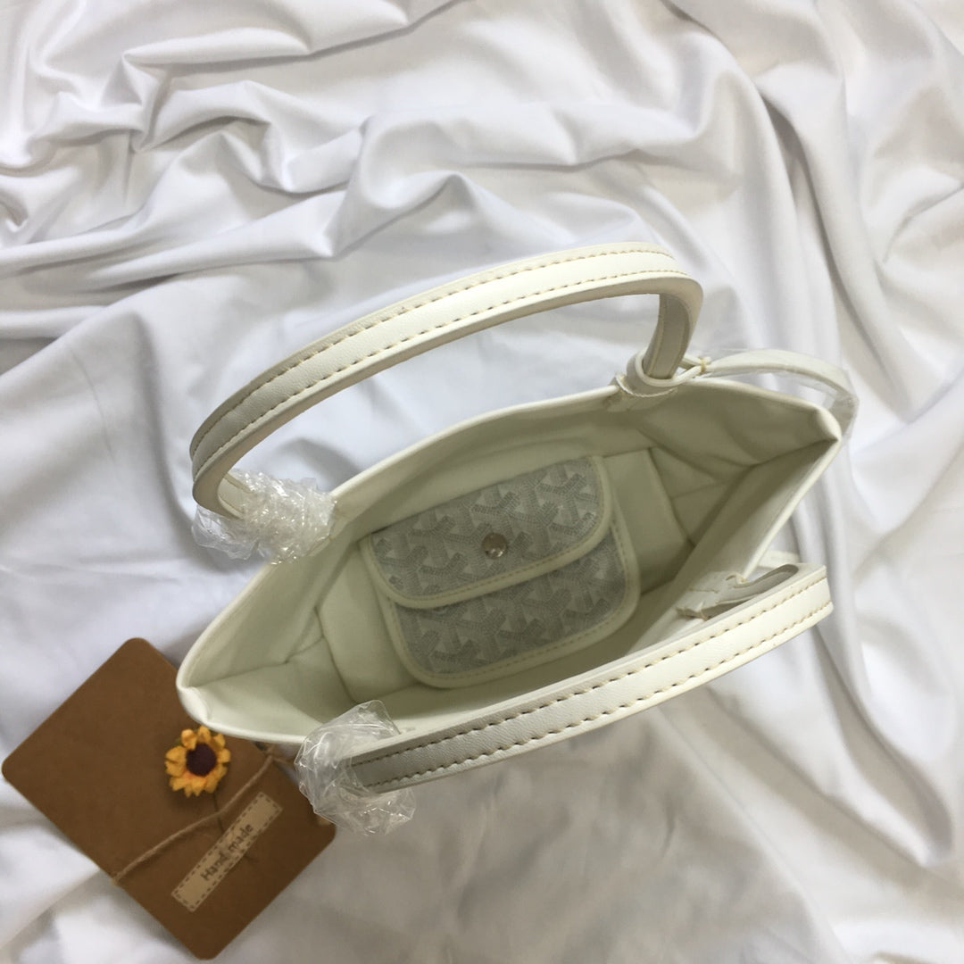 MINI SAC HOBO BOHEME 38CM TOILE BLANCHE