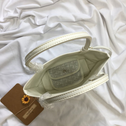 MINI SAC HOBO BOHEME 38CM TOILE BLANCHE