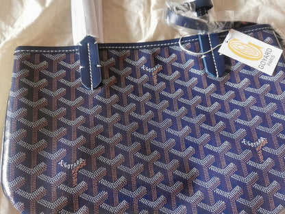 MINI SAC HOBO BOHEME 38CM TOILE BLEUE