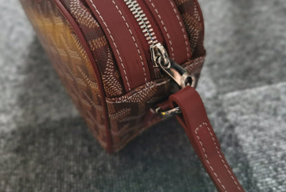 SAC CAP-VERT PM 23X8X14CM TOILE BORDEAUX