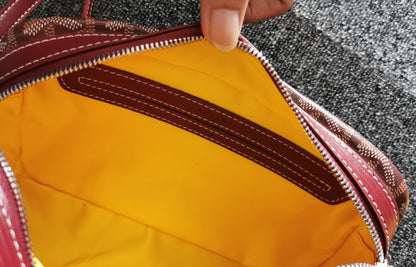 SAC CAP-VERT PM 23X8X14CM TOILE BORDEAUX