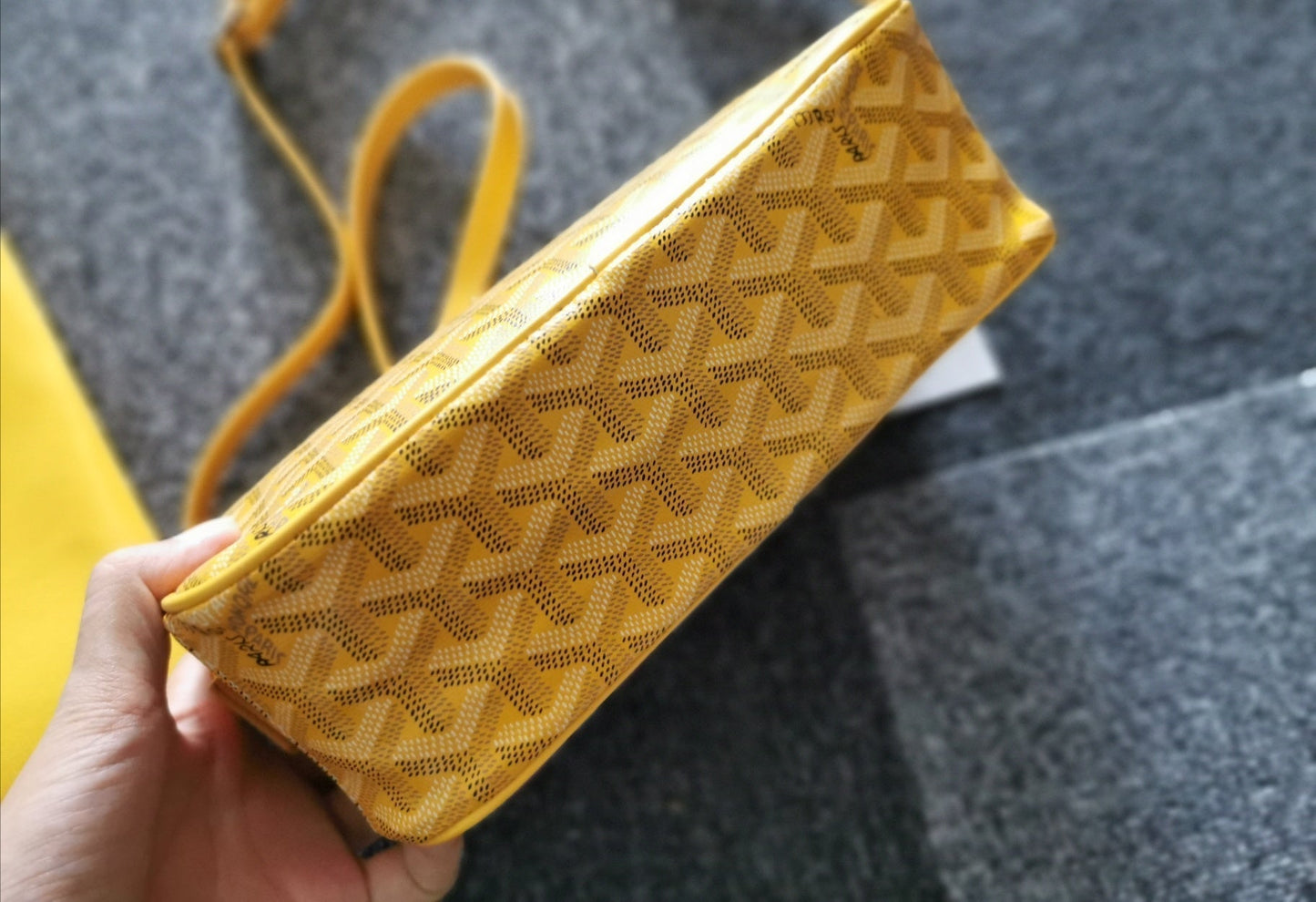 CAP-VERT PMバッグ 23x8x14cm イエローキャンバス