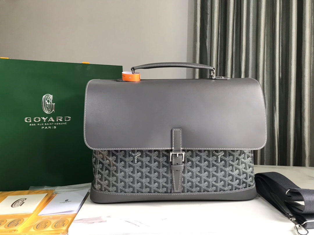 SAC GOYARD CITADIN 38CM TOILE GRIS