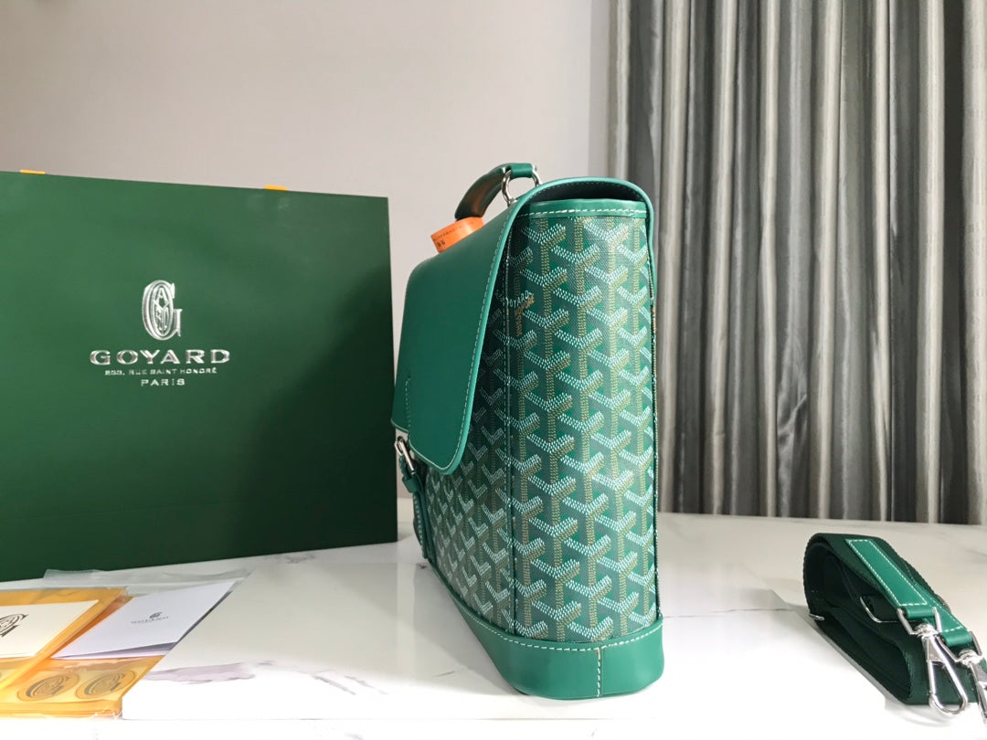 ゴヤール シタダン バッグ 38CM グリーン キャンバス