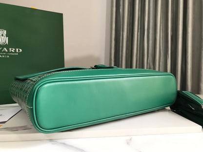ゴヤール シタダン バッグ 38CM グリーン キャンバス