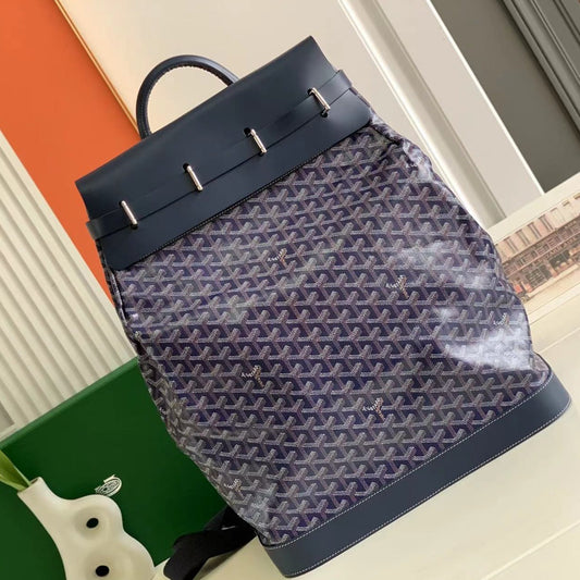 GOYA スチーマー PM バッグ 48cm ネイビーブルー キャンバス