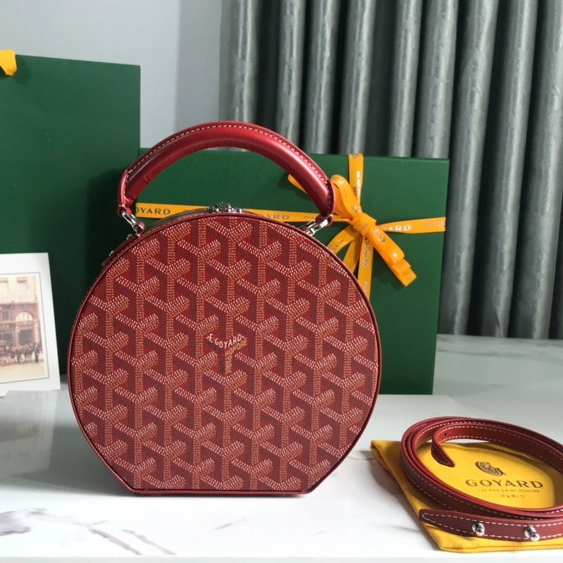 アルト ハットボックス トランクバッグ 18cm レッドキャンバス
