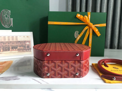 アルト ハットボックス トランクバッグ 18cm レッドキャンバス