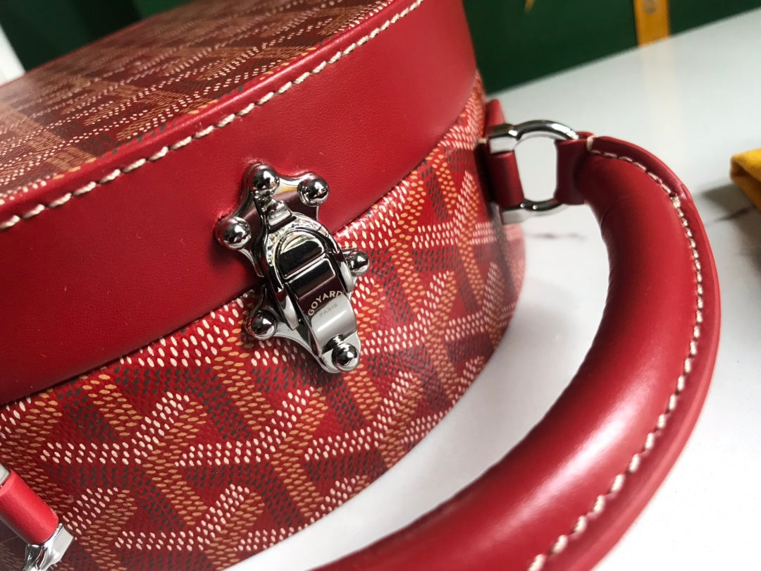 アルト ハットボックス トランクバッグ 18cm レッドキャンバス