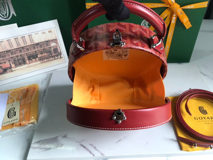 アルト ハットボックス トランクバッグ 18cm レッドキャンバス