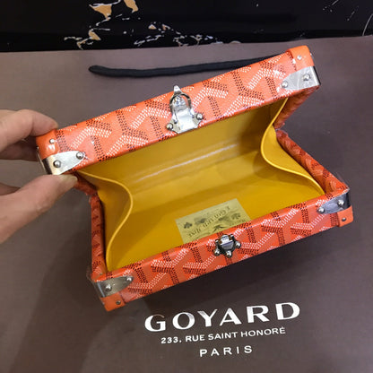 ミノディエール トランクバッグ 17cm オレンジ キャンバス