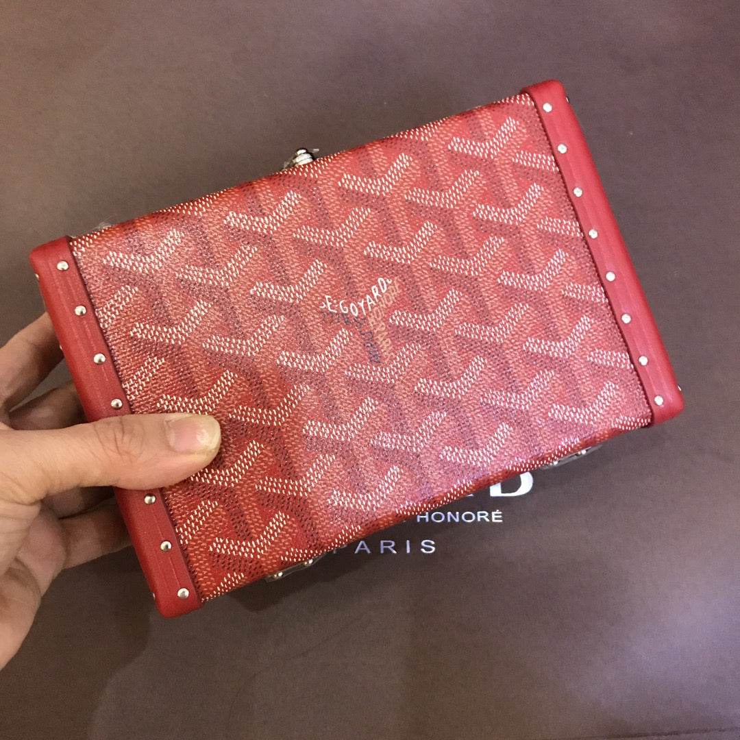 ミノディエール トランクバッグ 17cm レッドキャンバス