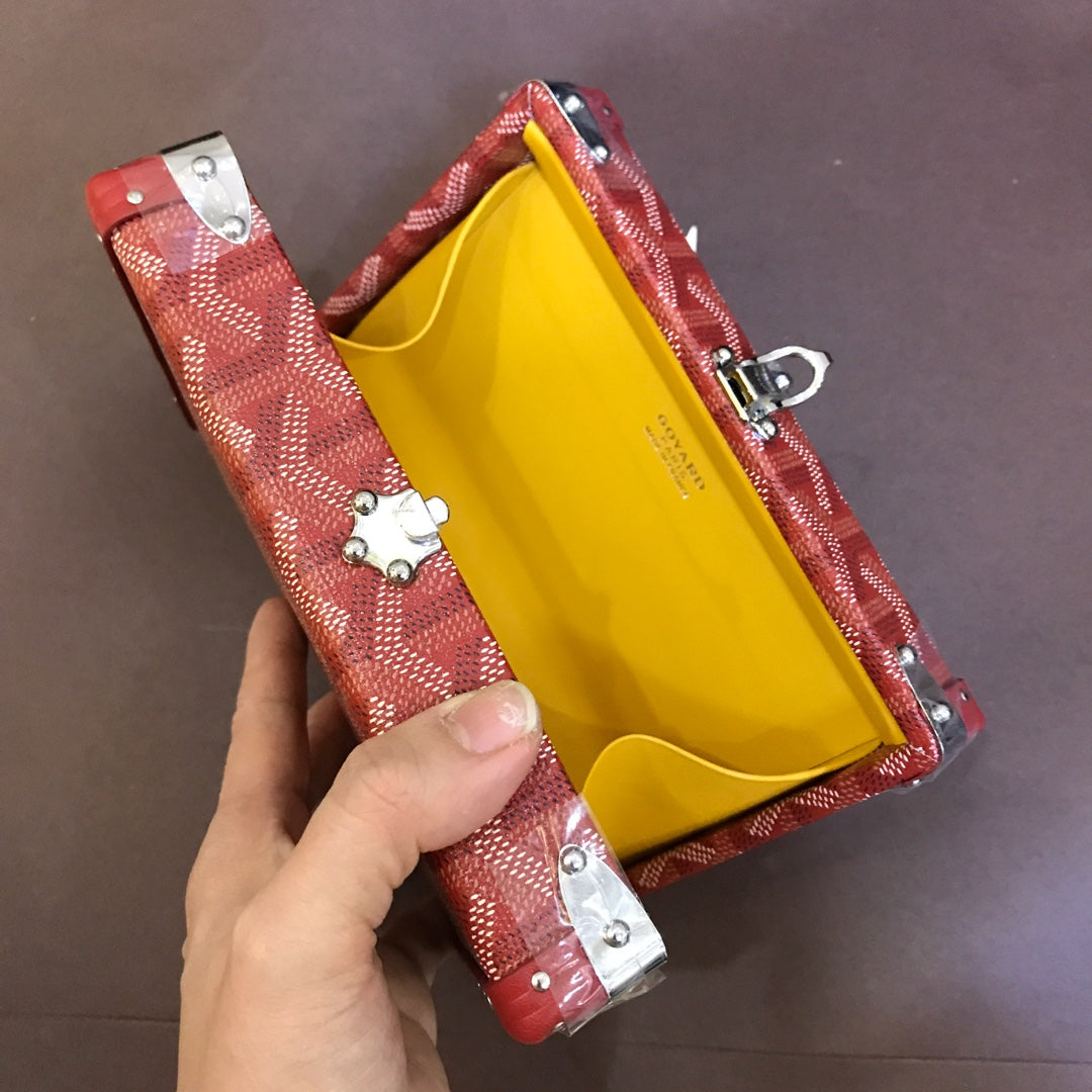ミノディエール トランクバッグ 17cm レッドキャンバス