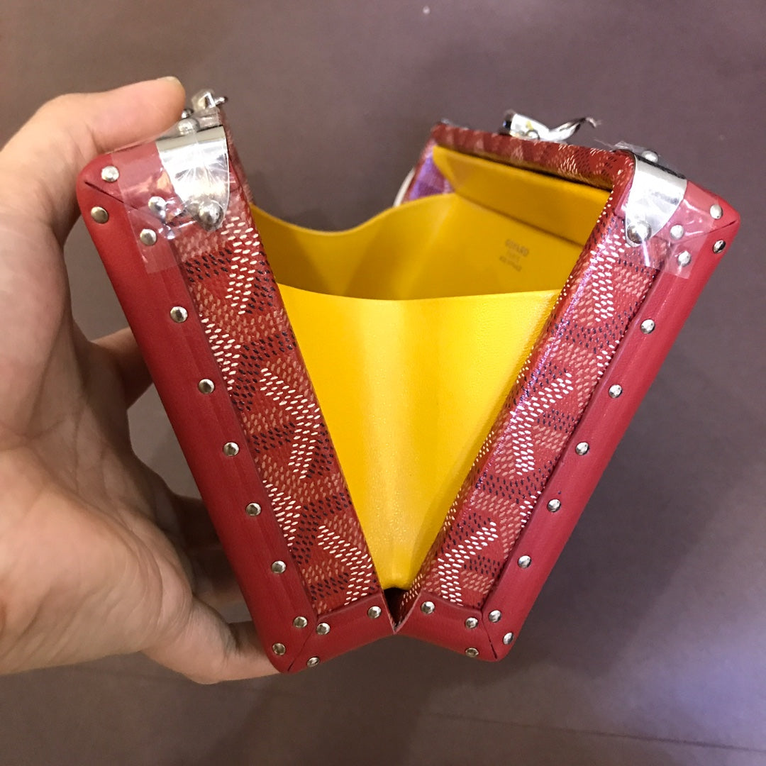 ミノディエール トランクバッグ 17cm レッドキャンバス