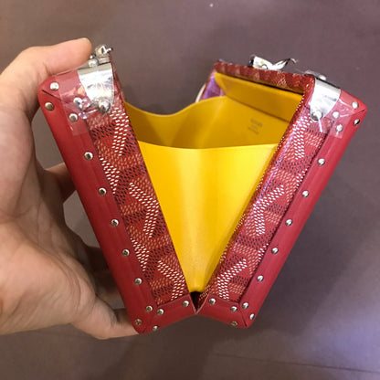 ミノディエール トランクバッグ 17cm レッドキャンバス