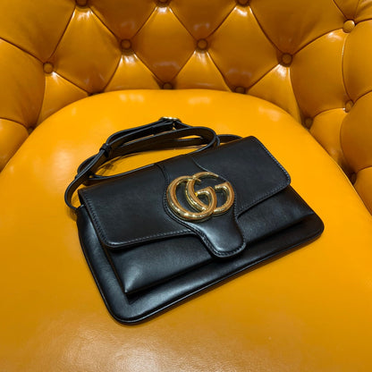 GG アルリ バッグ 25cm ブラック カーフスキン ゴールド金具