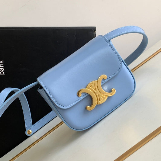 TEEN TRIOMPHE 11CM CUIR DE VEAU BLEU CIEL