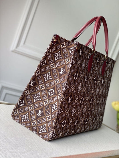 LV SINCE 1984 ONTHEGO GM ブラウンテキスタイル