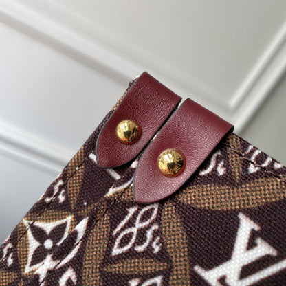 LV SINCE 1984 ONTHEGO GM ブラウンテキスタイル