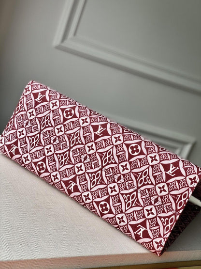LV SINCE 1854 オンザゴー GM ボルドーレッド テキスタイル