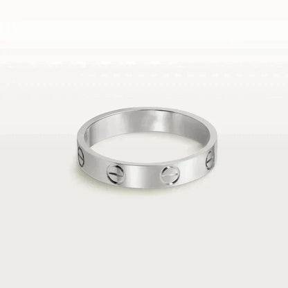 LOVE RING 4MM 1 DIAMOND SILVER