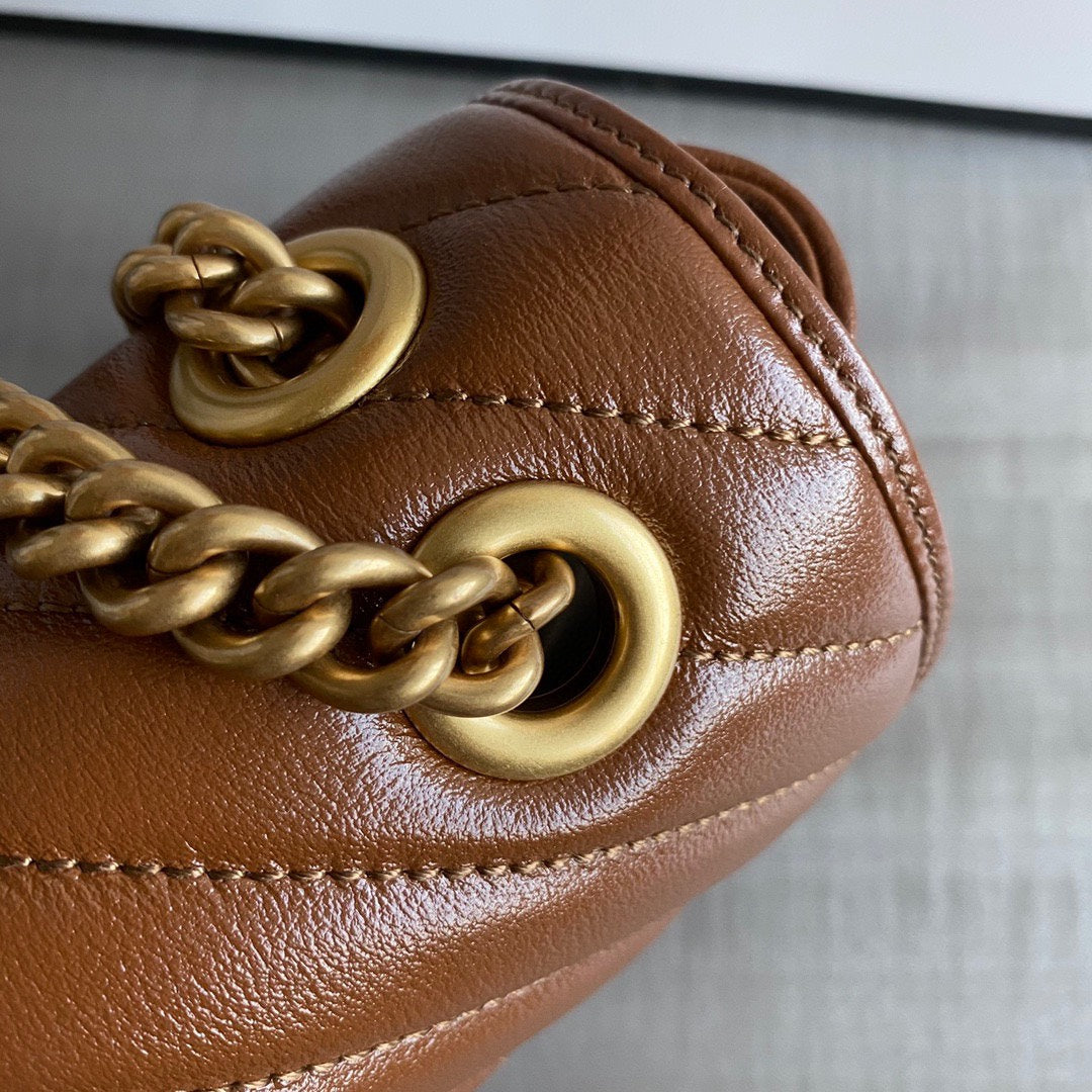 GGマーモント 26cm ブラウン カーフスキン ゴールド金具